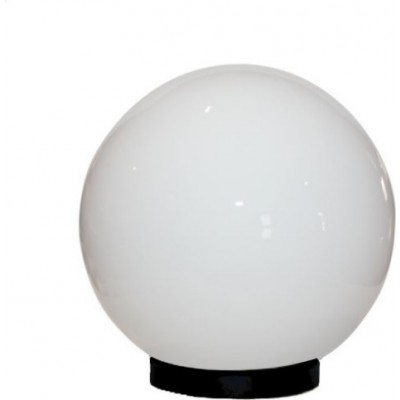 Φωτιστικό κήπου με γαλακτερή ακρυλική μπαλα με γρίφα
