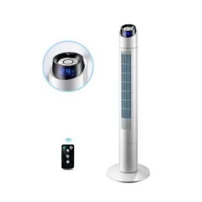 Ανεμιστήρας δαπέδου λευκός πύργος 110cm τηλεχειριζόμενος