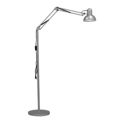 Μοντέρνο σπαστό φωτιστικό δαπέδου μεταλλικό ασημί 190cm 