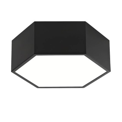 Μεταλλική πλαφονιέρα οροφής LED πολυγωνική 32x13cm