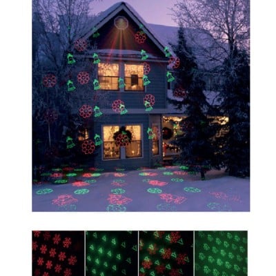 Χριστουγεννιάτικος προβολέας κήπου laser με 8 μοτίβα