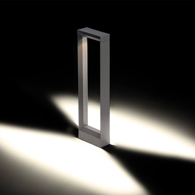 Αλουμινένιο κολωνάκι ορθογώνιο ανθρακί 50cm LED