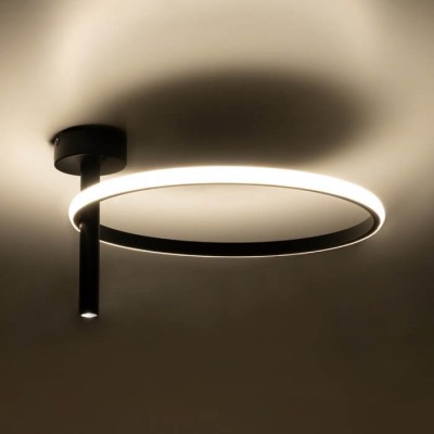 Φωτιστικό οροφής LED CCT δαχτυλίδι μαύρο Φ40x23cm
