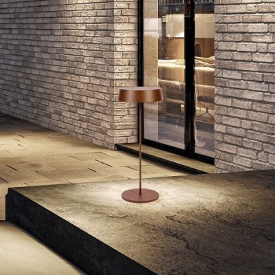 Επαναφορτιζόμενο πορτατίφ LED 30cm στεγανό καφέ σκουριά