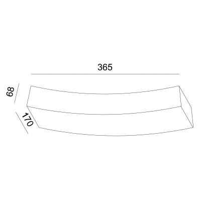 Γύψινη λευκή απλίκα μονής κατεύθυνσης