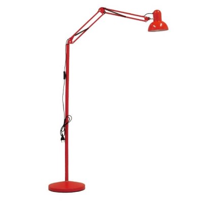 Μοντέρνο σπαστό φωτιστικό δαπέδου μεταλλικό κόκκινο 190cm 