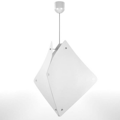 Κρεμαστό φωτιστικό λευκός ρόμβος από PVC Φ50cm