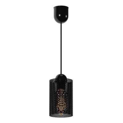Κρεμαστό φωτιστικό μαύρος κύλινδρος σε στυλ μαροκινό Φ10cm