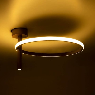 Φωτιστικό οροφής LED CCT δαχτυλίδι χρυσό Φ40x23cm