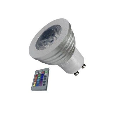 Λάμπα LED GU10 5W 35° με τηλεχειριστήριο RGB Dim