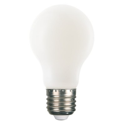Λάμπα LED Ε27 Α60 Λευκή Frost 6W Θερμό Φως