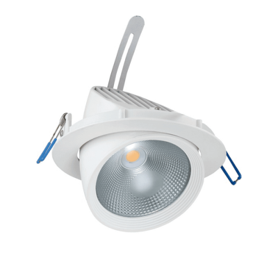 Λευκό σποτ χωνευτό στρογγυλό κινητό LED 30W 3000K Φ180mm