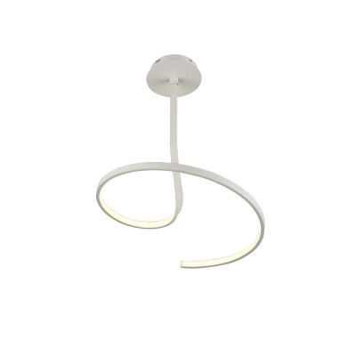 Φωτιστικό ημιοροφής σχήμα Φ λευκό τηλεχειριζόμενο LED Dim Φ40cm