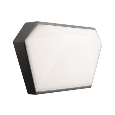 Πολυγωνική στεγανή απλίκα αλουμινίου LED 13x24cm