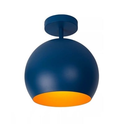 Φωτιστικό οροφής μπάλα μπλε μεταλλική Φ25cm
