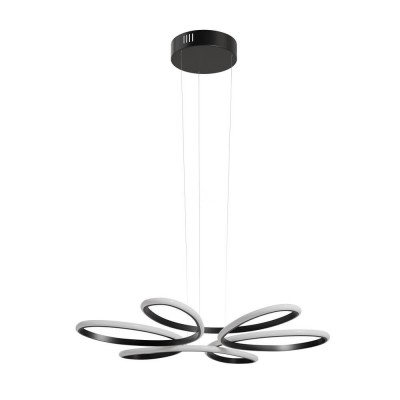 Κρεμαστό φωτιστικό μαργαρίτα LED μαύρο Φ60cm