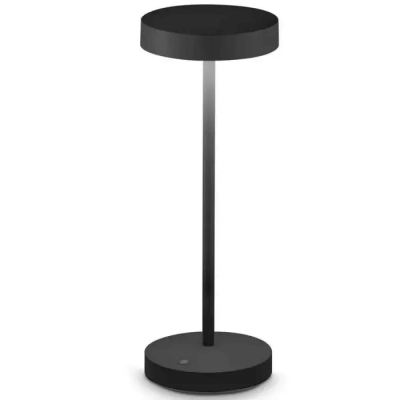 Επιτραπέζιο φωτιστικό αφής μαύρο slim 34cm LED Dim επαναφορτιζόμενο