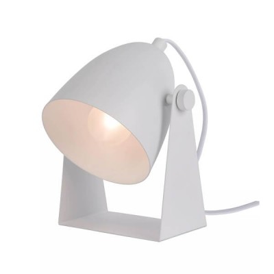 Λευκό φωτιστικό γραφείου 21cm με κινούμενη καμπάνα