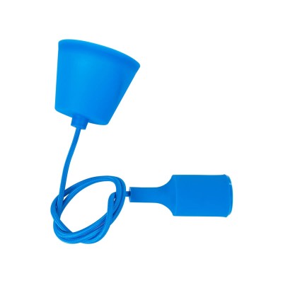 Κρεμαστό φωτιστικό τύπου ανάρτηση σε μπλε χρώμα 110cm ύφασμα-σιλικόνη