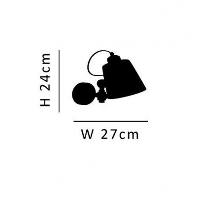 Μεταλλική απλίκα με ξύλινη λεπτομέρεια 24x27cm