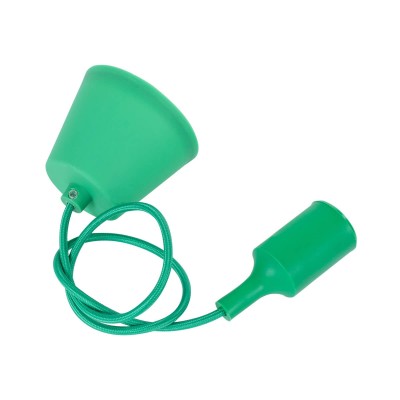 Κρεμαστό φωτιστικό τύπου ανάρτηση σε πράσινο χρώμα 110cm ύφασμα-σιλικόνη