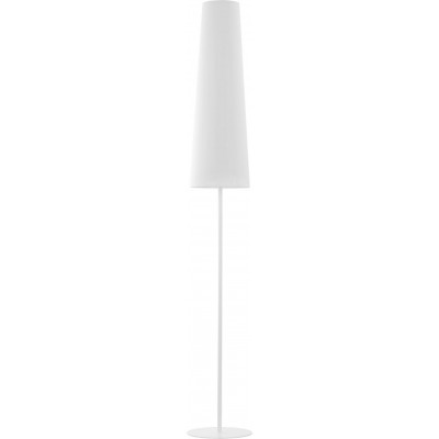 Λευκό φωτιστικό δαπέδου 168cm με αμπαζούρ Ø30cm
