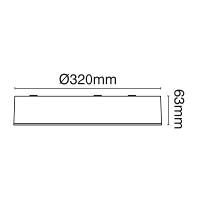 Λευκή στεγανή πλαφονιέρα Φ32cm LED