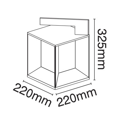 Στεγανό φωτιστικό δαπέδου κύβος 22x22cm με 1,5m καλώδιο