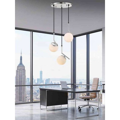 Τρίφωτη κρεμαστή ροζέτα με μπάλες Ø15cm