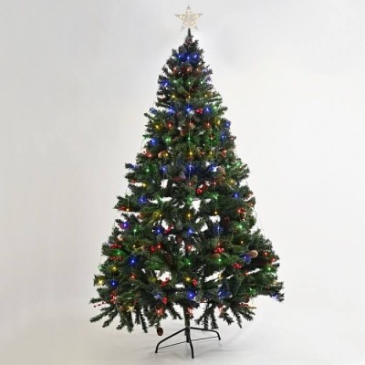 Χριστουγεννιάτικα λαμπάκια δέντρου με κορυφές αστέρια - USB - Τηλεχειριζόμενα - Πολύχρωμο φως