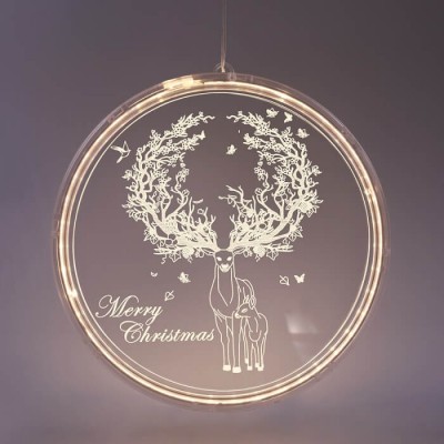 Στεφάνι χριστουγεννιάτικο με δέντρο LED 3D με USB