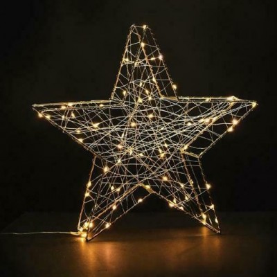 Μεταλλικό 3D χριστουγεννιάτικο αστέρι LED Φ39cm